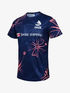 Men's T-Shirts Fiji Drua 2024 Mens Running T-shirt Rugby Single jersey Customized Name and Size S-3XL J240531