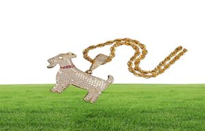 iced out goat pendant necklaces for men women luxury designer sheep bling diamond pendants gold silver animal hip hop jewelry chai8914771