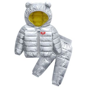Roupas de roupas infantil meninas meninas de menina aquecida de casaco para baixo para crianças crianças calças de neve de calças calças wjnhnhnt01065