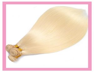 Indian Virgin Hair Extensions raka 3 buntar Blond 613 färghårprodukter 1032 tum mjuk 613 blond färg tre stycken en s9679677