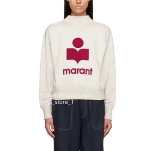 Marant 자수 스웨터 디자이너 후드 마랑 까마귀 여자면 스웨트 셔츠 캐주얼 한 느슨한 스웨터 프린트 반짝이