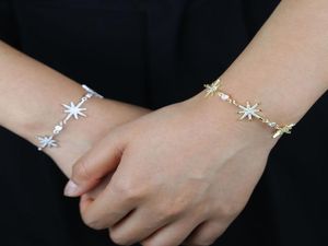 2020 Luxury Fashion Cubic Zirconia Stone Adjust Charm Bracelet for Women Exquisite Gold Silver Color Chain Cuff Bracelet Girl Jewe5925176