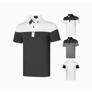 Golf Sports Jersey Summer Breathable Quick Drying Short Sleeved T-shirt Men's Golf Collar Top