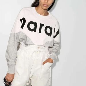 Marant 자수 스웨터 디자이너 후드 후드 마랑 까마귀 여자면 스웨트 셔츠 캐주얼 한 느슨한 스웨터 프린트 반짝이
