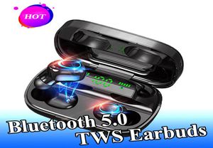 1 PCS Touch Bluetooth Earphone Wireless Noise Cancelling Headset HD Call TWS LED Ear buds Bluetooth Earbuds Waterproof V504211189