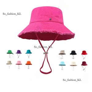 Designer hatt hink hatt le bob jaquemuss hatt för man kvinnor casquette bred grim jaquems hatt sol förhindra gorras utomhus duk hink hatt mode 268