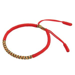 Chain Braided Bracelet Diamond Knot Hand Rope Color Red Two Tibetan Handmade Drop Delivery Jewelry Bracelets Dhgvc