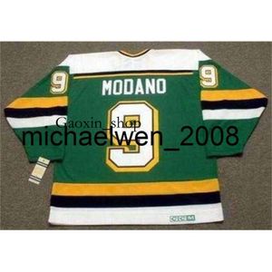 Gaoxin Weng Men Women Youth 2018 Custom Goalie Cut Mike Modano North Stars 1991 Vintage Away Hockey Jersey Top-kvalitet valfritt namn valfritt nummer