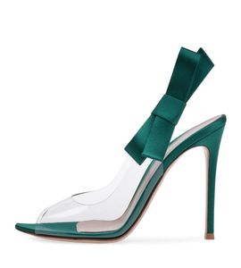 Donne sandali eleganti in PVC trasparente gelatina di punta di punta di punta con tacchi alti pantofole scarpe tallone sandali trasparenti scarpe da festa del matrimonio282m7348147