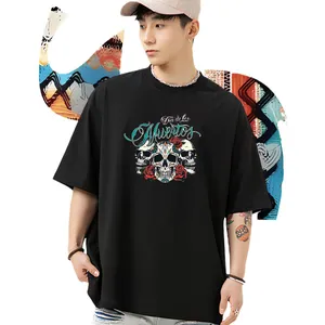 Wholesale Mens T Shirts Street Casual Cotton Breathable Men Clothes T-Shirt Classic Casual Anime Print Tees