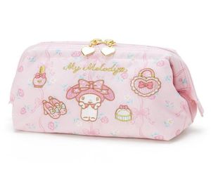 Piękne różowe makijaż kosmetyczne torebki kreskówki My Melody Little Twin Stars Nylon torebka kosmetyka toaletowa torba do przechowywania dla dziewcząt prezent7055525