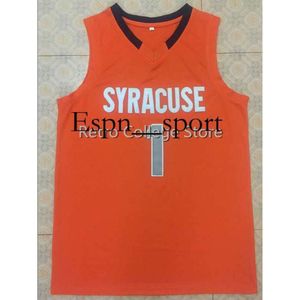 T9 #25 Rakeem Christmas 1 Michael Carter Williams Syracuse Orange Throwback Basketball Jersey Stitched Customized Any Name And Number