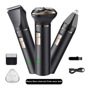 Barbeadores elétricos masculinos recarregáveis ​​kit de beleza de barbeador elétrico massacto de barba elétrica barba barba barba barba barba g240529