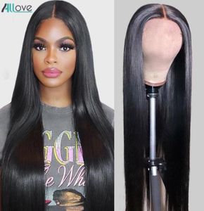 Allove 840 inch 13x6 Transparent Human Hair Lace Front Wigs Brazilian Kinky Curly Water Body Deep Loose T Part for Women All Ages82609081