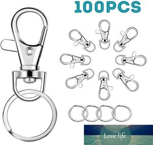 100pcs Hook z kluczem z klawiszem pierścieni klapka z pierścieniem do biżuterii smyczowej Making DIY Crafts Biżuterię Biżuterii 7660334