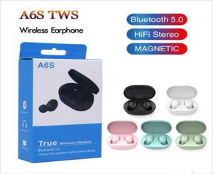 A6S Bluetooth Earphone TWS Hörlurar Bluetooth 50 trådlösa hörlurar Bluetooth -headset PK Xiaomi Redmi Airdots Earbuds E6S Q32 I734975447