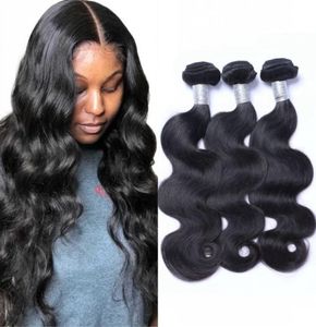 Mongolian Body Wave Human Hair Bundles Natural Color Weave 34 Pieces 826 inch 100GPC Non Remy Hair Extensions6426856