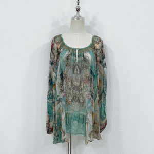 Silk Printed Top, sommaren ny nischdesigner