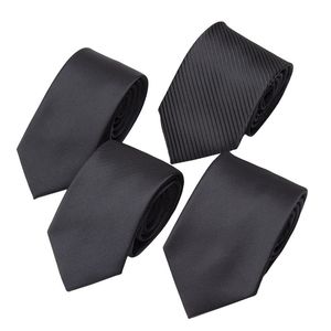 Mens Tie 8cm 7cm 6cm Classic Black Slim Ties for Men Accessories Neckties Wedding Party Formal Dress Casual Solid Gifts 240524
