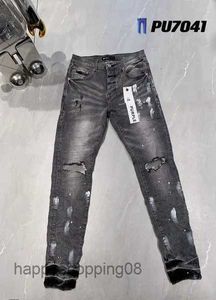 MENS Purple Jeans Designer Denim Recamiti pantaloni di moda Cantaloni US 28-40 Hip Hop Hop Sanger Cipper Dimensioni 29-401d58