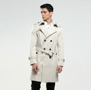 Men039s trench coat size customtailor England doublebreasted long slim business casual jacket3027207