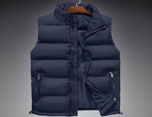 Giubbotto invernale maschile addensato giubboat solido a padella calda in cotone più dimensioni da 5xl cappotti casual gilet blu navy blu 9649233 9649233 9649233