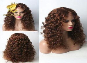 Gęstość 150 Curly 33 Peruki ludzkich włosów 8a Brazylijskie pełne koronkowe peruki Kinky Curly Lace Front Peruka dla kobiet z dziecięcymi włosami 1157527