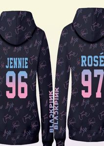 Kpop Blackpink Hoodie Hoodies الرجال النساء غير الرسمي Longsleeved Coat Persona Lisa Jisoo Rose Switshirs sweatshirt chompless mx3063452