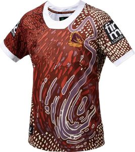 Herrt-shirts 2024 Brisbane Broncos Mens Indigenous Rugby Jersey Black Baseball Cap Hats Size S-5xl (utskriftsnamn och nummer) T240531