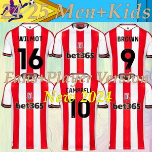 new 24 25 Stoke City MIKEL CAMPBELL soccer jersey SMITH FLETCHER POWELL BROWN CLUCAS home WILMOT Baker men kids TAYLOR Football Shirts BURSIK Uniforms 2024 2025