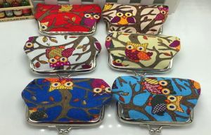 Modestylist Multichoice Color Owl Patten Canvas Women Girls Coin Money Bag Purse Wallet Billigt Ship9580664