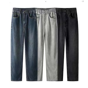 Spot 2023 Autunno Nuova vita alta alta e versatile e sottile jeans Tencel 5N7E12180