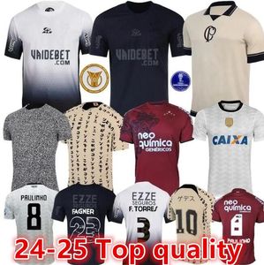 Jerseys de futebol de Coríntios 24/25, Yuri Alberto Paulinho 22 23 24 25 Camisetas de Footb 11 12 13 Camisa especial de futebol do Garro Club Terceiro