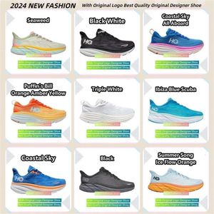2024 Hokashoes With Original Designer Shoe Bondi 8 Hokaa Shoes Clifton 9 Running Shoes Men Womens Shoes Platform Sneakers Bästa kvalitetstränare Runnners 36-45
