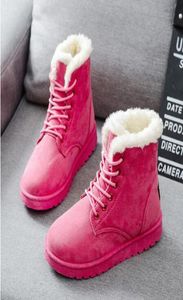 بيع الساخنة SNOW 2019 New Mid-Calf Boots Ladies Cotton Winter Boots Women Warm Women Women Winter Women Boots Lace Up8376890