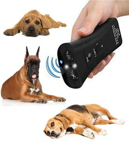 Ultrasonic Dog Repeller med infraröd laser Chaser Anti Barking -enhet för husdjur hundar Repellent Bark Control Flashlight5939609