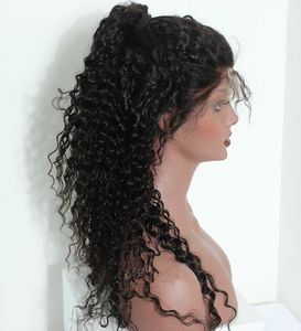 マレーシアのバージンヘアディープウェーブレースフロントウィッグディープカーリーフルレースウィッグヘアグレード8A黒人女性のための人間のヘアウィッグ9711935