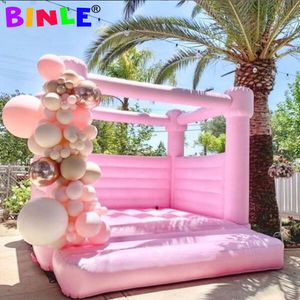 4,5 x 4,5 m z Blower White/Pink Commercial Inflatible Wedding Bounce House Moonwalk Air Blucers dla dzieci i dorosłych