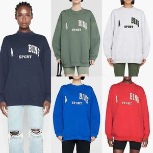 Anniess Sport Sweatshirt Letter Plüsch Frauen Designer runden Nackenpullover Mode Fleece Pullover Hoodie Bing