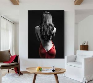 Modern Half Nude Women Posters and Prints Wall Art Canvas Painting Sexy naked Pictures for Living Room Home Decor No Frame9745114