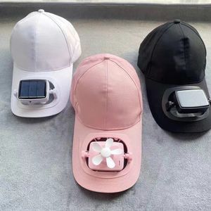 Summer Men Women Sport Outdoor Sun Protection Fashing Baseball Hat Cap med Solar Sun Power Cooling Fan Casual Sun Visor Cap 240601