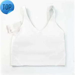 2023Yoga outfit lu-20 U Type Back Align Tank Tops Gym Clothes Women Casual Running Nude Tight Sports Bra Fitness Beautiful Underwear Vest Shirt JKL1