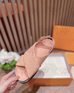 2022 Springsummer Luxury Ladies Printed Sandals Slippers Sandals Loiders Shoiders Shoes Upper مع بلورات محفوظة بالحرارة 359220849
