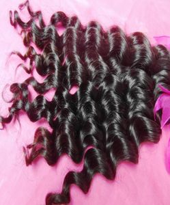 Tropisk våg Löst Curly Virgin Malaysian Obecyed Hair Extension 3 Bunds Thick Hairs Clearrance 6233299