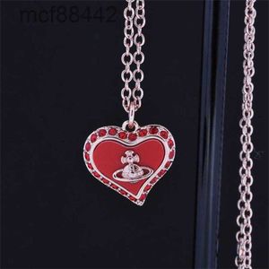 Women's Jewelry Necklace Round Diamond High Dowager Viviennessweet Love Saturn Red Bell Earrings Necklace Bracelet