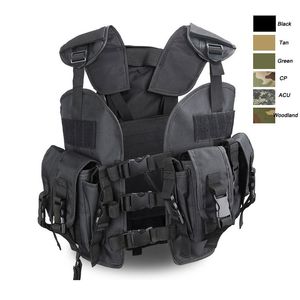 Utomhussportattack Vest Tactical Chest Rig Airsoft Gear Molle Pouch Bag Carrier Camouflage Combat No06-008 GMXTU