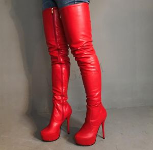 LAIGZEM Women Thigh High Boots Club Party Show Over the Knee Crotch Boots Shoes Woman Female Bota Botines Mujer Big Size34521305702