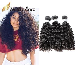 100グレード11Aブラジルの髪の横糸自然色拡張3pcslot curly bundles julienchina bellahair2047703