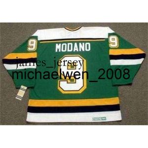 Jam01 Weng Men Women Youth 2018 Custom Goalie Cut MIKE MODANO North Stars 1991 Vintage Away Hockey Jersey Top-quality Any Name Any Number