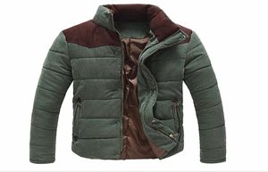 Fallautumn zima nowe modnie męskie swobodny ciepły płaszcz termiczny Wadded Spllice Kurtka zagęszczanie bawełny płaszcze Plus 8232904